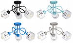 Lampa sufitowa do pokoju dziecka miętowa Piłkarski Kubeczek 3xE27 Led 