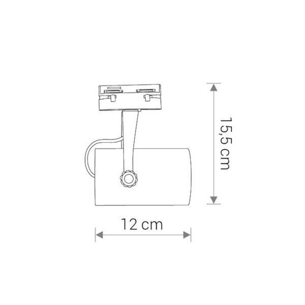Reflektor do szyno przewodu PROFILE STORE PRO LED WHITE 12W, 3000K