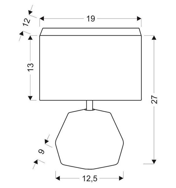 Lampa gabinetowa/stołowa/nocna ANIMI 41-79930 szary/czarny 1x40W E14