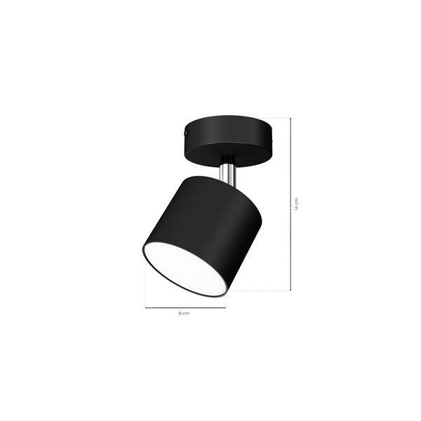 Lampa sufitowa reflektorek DIXIE BLACK GX53 szer. 8cm | czarny