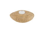 Plafon HAVANA S szer. 50cm E27 | naturalne drewno/biały