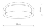Lampa sufitowa PAN LED S IP44 w nowoczesnym stylu