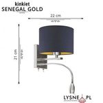 Nowoczesny kinkiet SENEGAL GOLD z panelem LED
