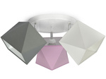 Lampa sufitowa do pokoju dziecka kolorowa  Świetlisty Diamencik 3xE27 Led 