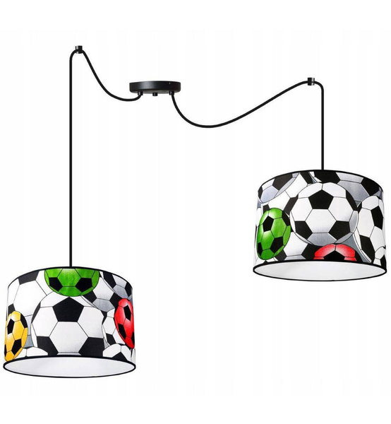 Lampa sufitowa do pokoju chłopca z motywem piłki nożnej typu pająk 2xE27 Led