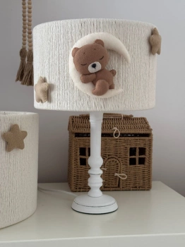 Lampka nocna do pokoju dziecięcego w stylu Boho Miś