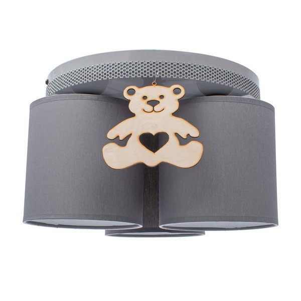 Lampa sufitowa dziecięca MIŚ szary śr. 35cm