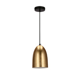 IICARO LAMPA WISZĄCA CZARNY 1X40W E27 KLOSZ ZŁOTY