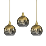 Lampa wisząca MONTE GOLD, MLP8402, złoty/dymiony, 3x60W E27
