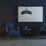 Lampa wisząca LINCOLN, MLP8033, 35 cm, niebieski/złoty, 1x60W E27