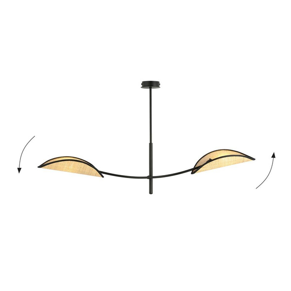 LOTUS 2 BLACK/RATTAN