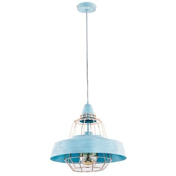 Nowoczesna lampa TAMARIS niebieska śr. 40cm