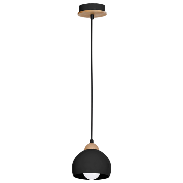 Lampa wisząca nowoczesna zwis kula DAMA I czarny śr. 15cm