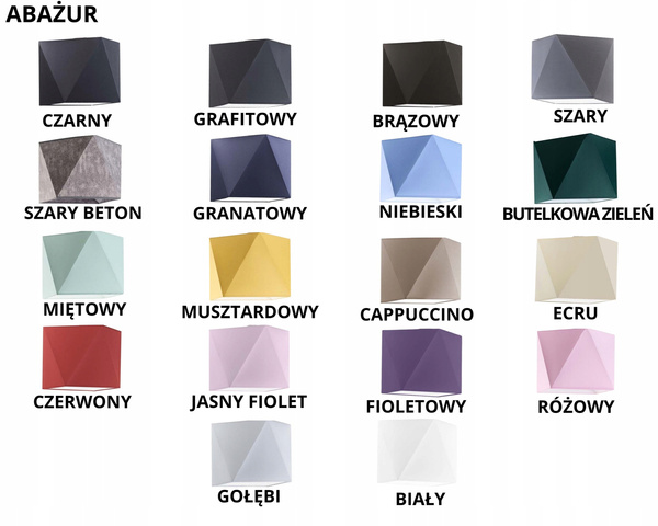 Lampa sufitowa do pokoju chłopca niebieskie abażury Pastelowy Diamencik