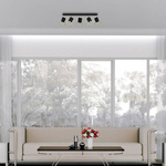 Lampa sufitowa DANTE, MLP7247, czarny/złoty, 5x8W LED GU10