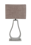 Lampa gabinetowa/stołowa/nocna FEMO 41-79992 podstawa beton/abażur beżowy 1x60W E27