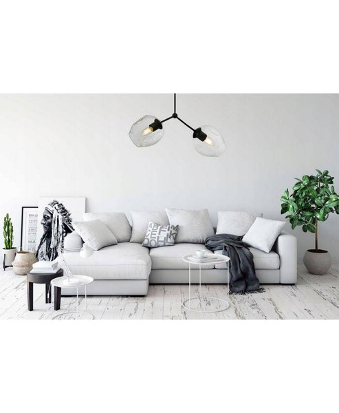 Nowoczesna lampa sufitowa w stylu Loft  szklane klosze 