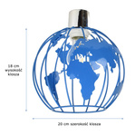 Lampa sufitowa do małego pokoju dziecięcego kolorowa Zakręcony Globus Mały 1