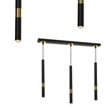 Lampa wisząca MONZA BLACK / GOLD 3xG9 8W MLP6334