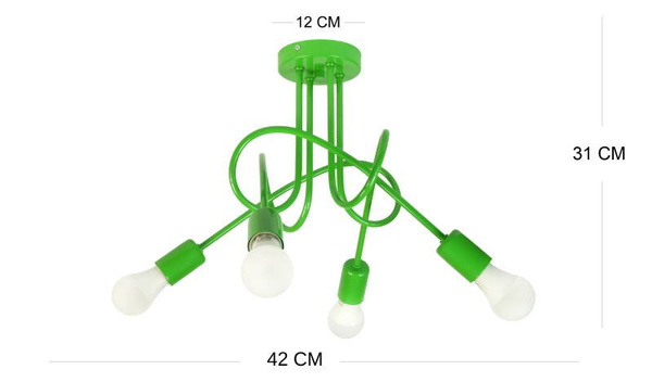 Lampa sufitowa do pokoju młodzieżowego czarna Mondo 4 Loft 