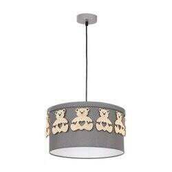 Lampa wisząca dziecięca MIŚ szary śr. 37cm