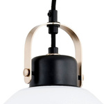 Lampa wisząca zwis SARBIN czarny/biały śr. 25cm