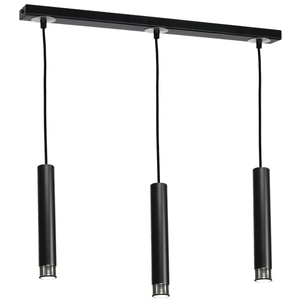 Nowoczesna lampa wisząca DANI BLACK/CHROME 3xGU10 MLP6232