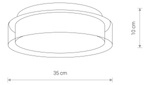Lampa sufitowa PAN LED M w nowoczesnym stylu IP 44
