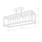 Lampa sufitowa krata CRATE V