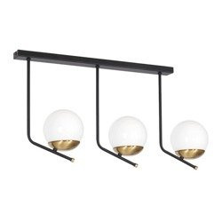 Lampa sufitowa nowoczesna kula CARINA III czarny/biały szer. 65cm