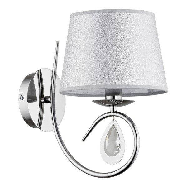 Nowoczesna lampa ścienna IZYDA I srebrny śr. 28cm