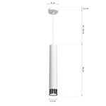 Nowoczesna lampa wisząca DANI WHITE/CHROME 1xGU10 MLP6227