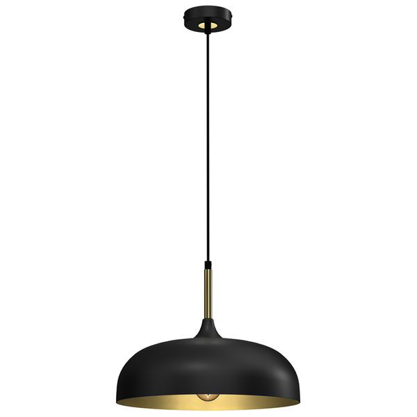 Lampa wisząca LINCOLN, MLP8030, 35 cm, czarny/złoty, 1x60W E27 