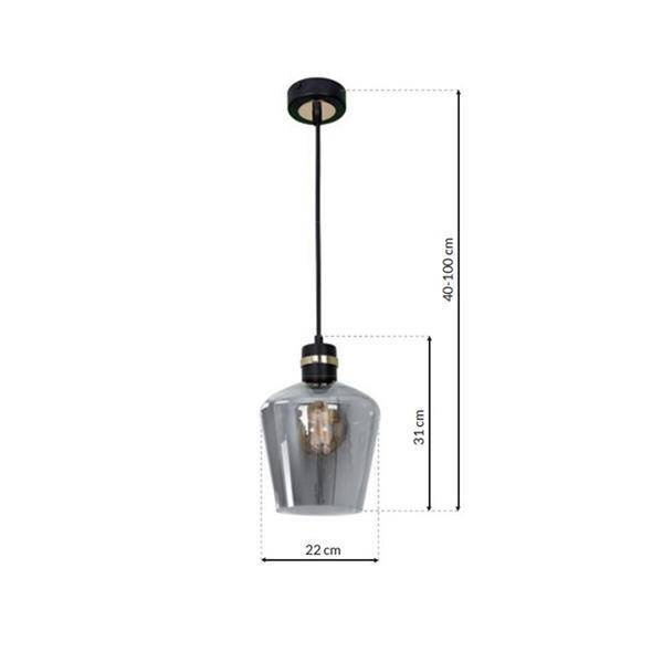 Lampa wisząca RICHMOND BLACK / GOLD MLP6538