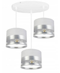 Elegancka Lampa z Transparentnymi Detalami na Nowoczesnych Abażurach