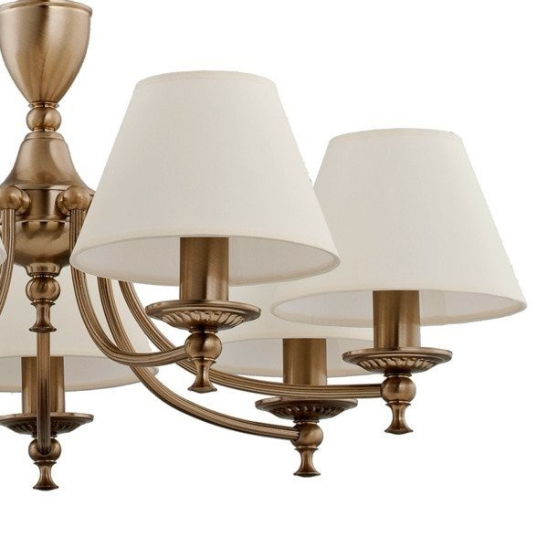Żyrandol klasyczny SOFIA patyna/biały śr. 66cm
