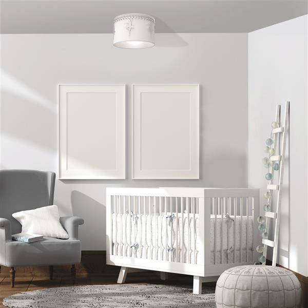 Lampa sufitowa dziecięca z abażurem BALETNICA biały śr. 37cm