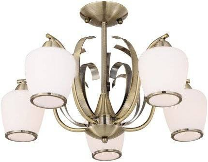 Lampa sufitowa wisząca 5X60W E27 patyna OPERA 35-54968