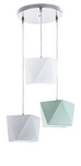 Lampa sufitowa do pokoju dziecięcego 3 punktowa miętowa Bajkowy Diamencik