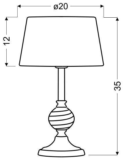 Lampka stołowa gabinetowa seledynowa Fero 41-34618