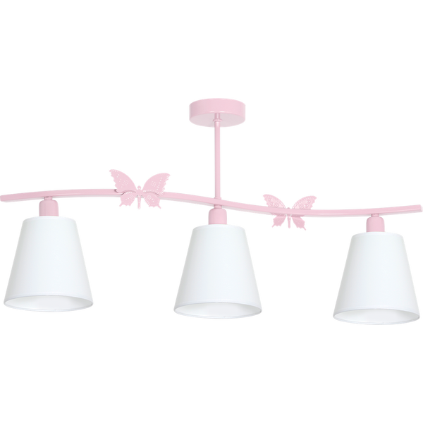 Lampa do pokoju dziewczynki różowa ALICE PINK 3xE14 