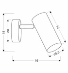 Kinkiet czarny ruchomy metalowy spot Colly 91-01658