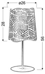 Lampka stołowa biała metalowa Maracana 41-18024