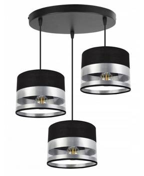 Elegancka Lampa z Transparentnymi Detalami na Nowoczesnych Abażurach