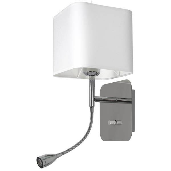 Kinkiet NAPOLI WHITE/CHROME 1xE27 + 1W LED ML63600