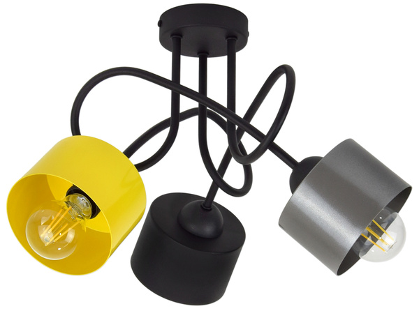 Lampa sufitowa do pokoju dziecka kolorowa Zaczarowany Kubeczek 3xE27 Led 