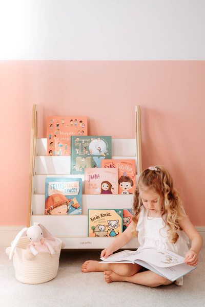 Biblioteczka do pokoju dziecięcego montessori MINI biała