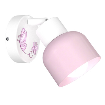 Lampa ścienna do pokoju dziewczynki z motylkami 1xE27