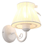 Kinkiet ścienny biały abażur z organzy 40W E27 Zefir Candellux 21-73785