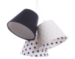  Lampa do pokoju dziecięcego w gwiazdki biało- czarne stożki 